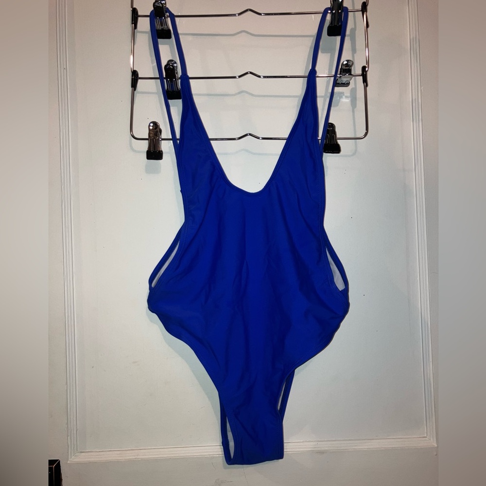 Really cute royal blue one piece. Never worn before